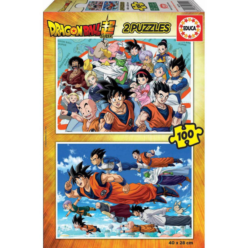 Construcciones Y Puzzles Educa Dragon Ball 2 Puzzles 100 Piezas 40X20 Cm multicolor para niños