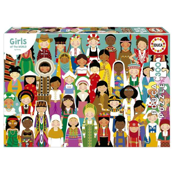 Construcciones Y Puzzles Educa Puzzle 300 Piezas Niñas Del Mundo multicolor para niños