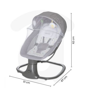 En Casa Asalvo Hamaca Musical Evolutiva  Kahlo Triangles gris para bebe