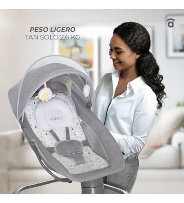 En Casa Asalvo Hamaca Musical Evolutiva  Kahlo Triangles gris para bebe