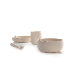 Para Comer Jané 070235-U10-Beige Vajilla Silicona 4 Piezas Sand para mundo bebé