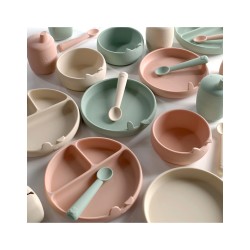 Para Comer Jané 070235-U10-Beige Vajilla Silicona 4 Piezas Sand para mundo bebé