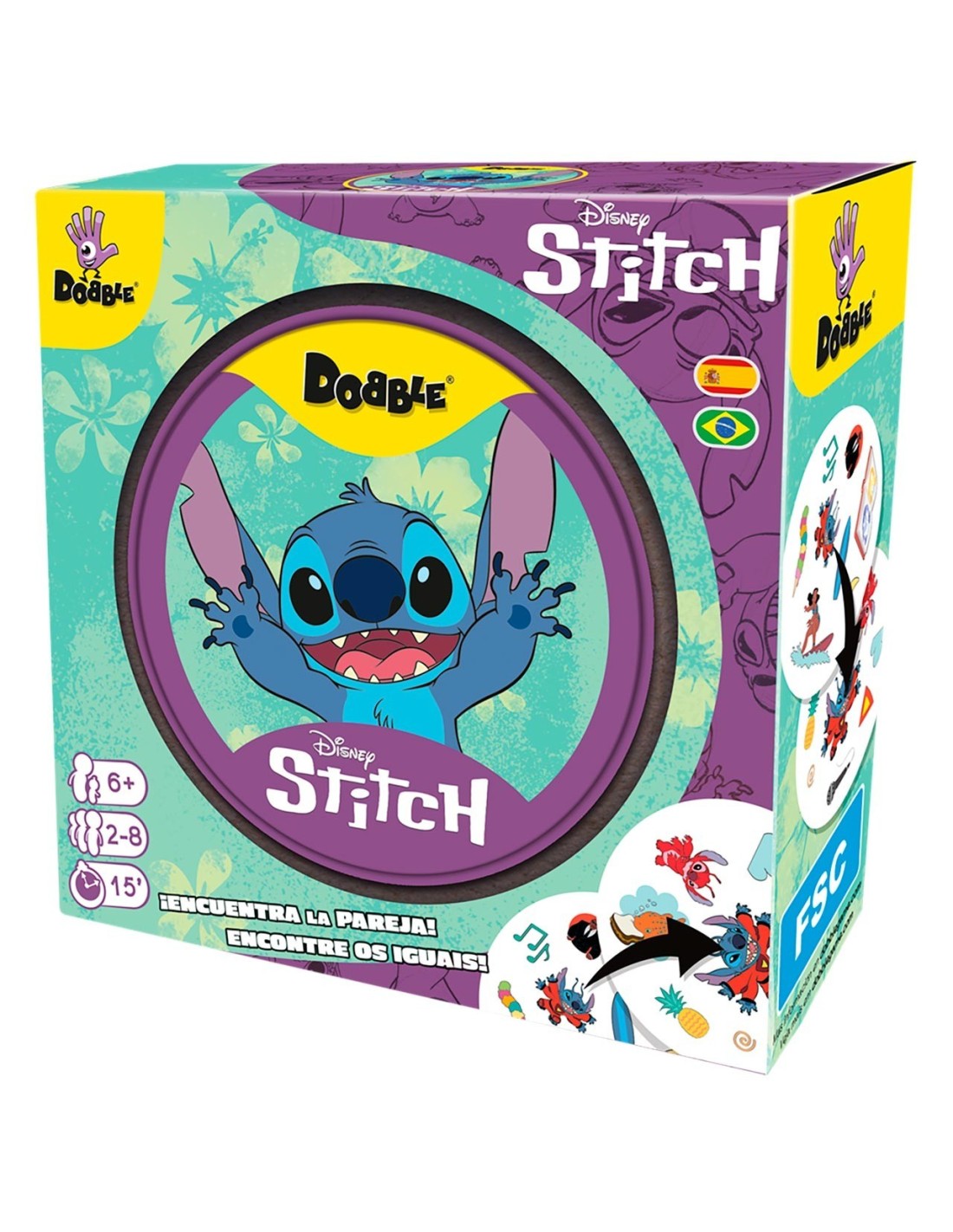 Juegos De Mesa Asmodee Juego De Cartas Dobble Disney Stitch multicolor para niños