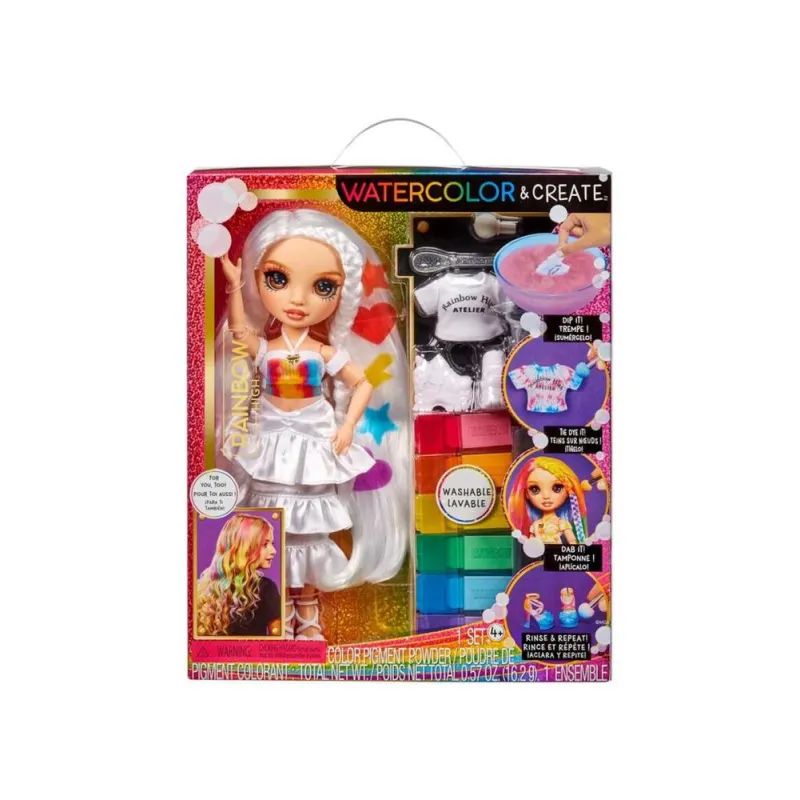 Muñecas Y Peluches Mga Rainbow Watercolor Brown Eyes multicolor para niños