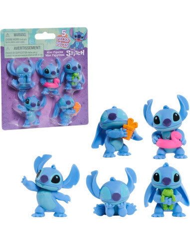 Figuras Y Minimundos Just  Play Disney Stitch - Pack 5 Mini Figuras multicolor para niños