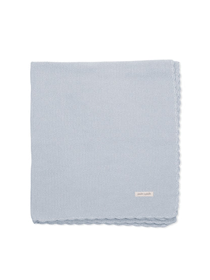 Paseo Pasito A Pasito Manta Punto Bebé Tricot Blue azul para bebe