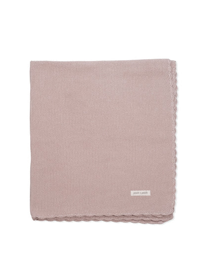 Paseo Pasito A Pasito Manta Punto Tricot Rosa rosa para bebe