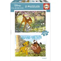 Construcciones Y Puzzles Educa Disney Classic 2 Puzzles 100 Piezas 40X28 Cm multicolor para niños