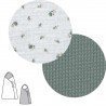 Paseo Cambrass 1884-52127-Verde Saco Capazo Cruzado Reversible Etnic Menta para mundo bebé