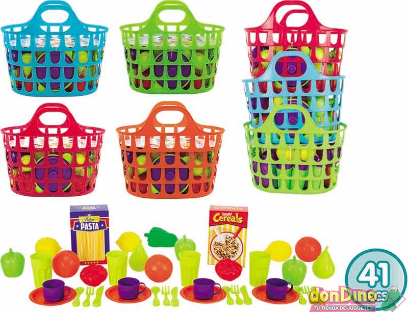Otros Vicam Cesta De Menaje 41 Piezas Colores Surtidos multicolor para niños