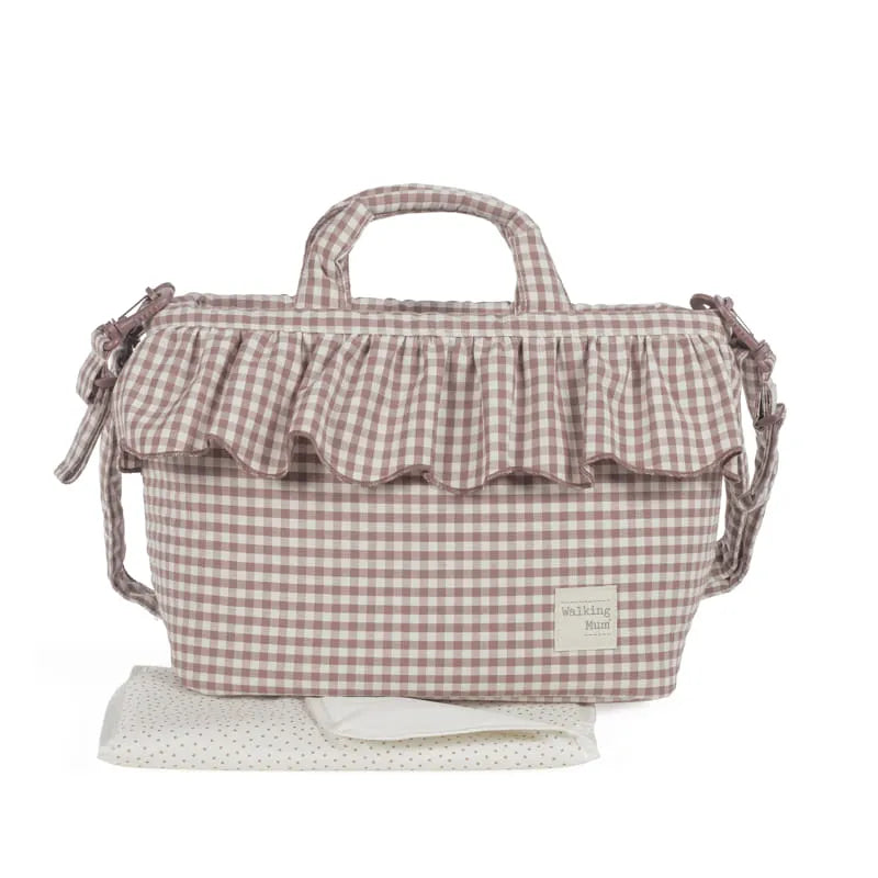 Bolsa Walking Mum Bolsa Canastilla Praliné Vichy Moka multicolor para bebe
