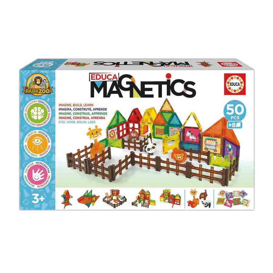 Construcciones Y Puzzles Educa Juego De Construcción 3D Educa Magnetics  Zoo 50 Piezas multicolor para niños