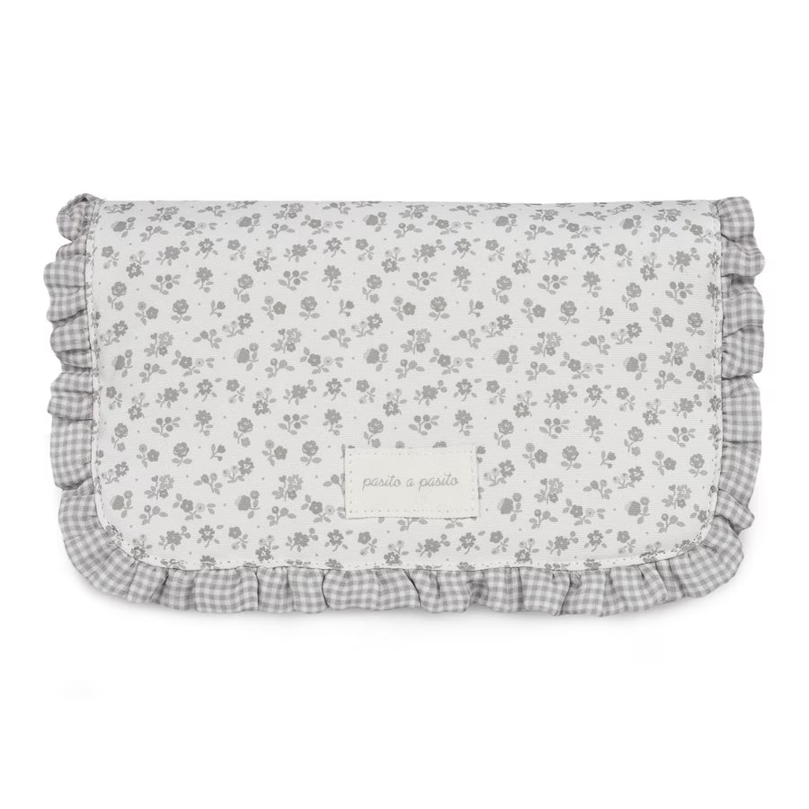 Paseo Pasito A Pasito Cambiador Portátil Little Bloom Flor Gris multicolor para bebe