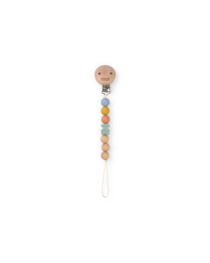 Regalos Tous 2101-00107-Multicolor sujetachupetes silicona / madera