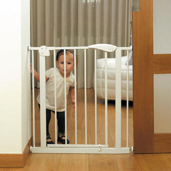 En Casa Olmitos Puerta De Seguridad Metálica + Extensión 10 Cm - Adaptable A Huecos Entre 70 A 90 Cm Incluyendo Extensión multicolor para bebe